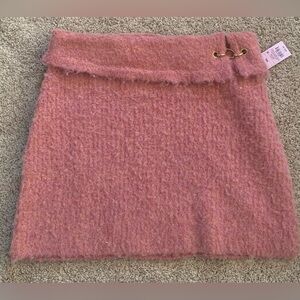 Wild Fable Pink Ribbed A-Line Mini Skirt